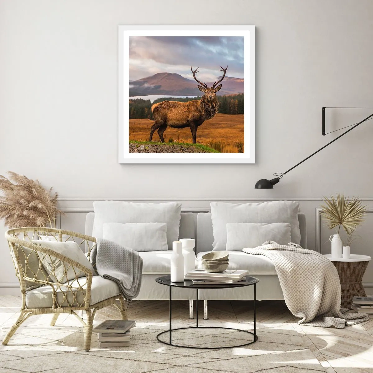 Plakat i hvid ramme - Naturens majestæt - 60x60 cm