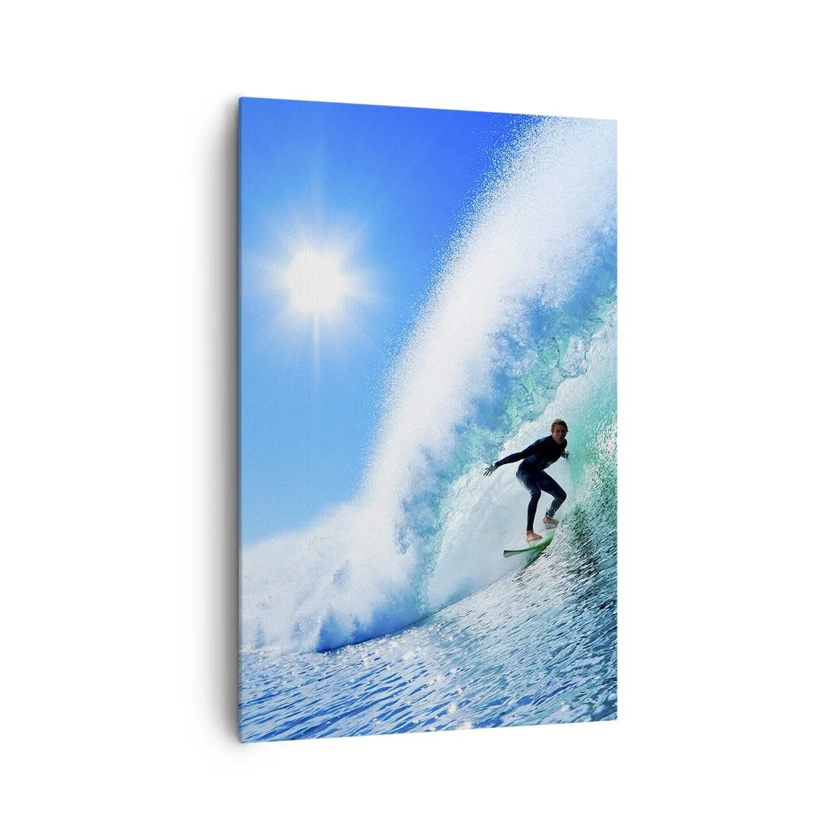 Lærredstryk - Billede på lærred - Gennem den store blå - 80x120 cm