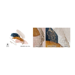 Prøve Fototapet Premium Sand - Bevinget sammensætning - Abstraktion, Stykke, Design - 100x30 cm