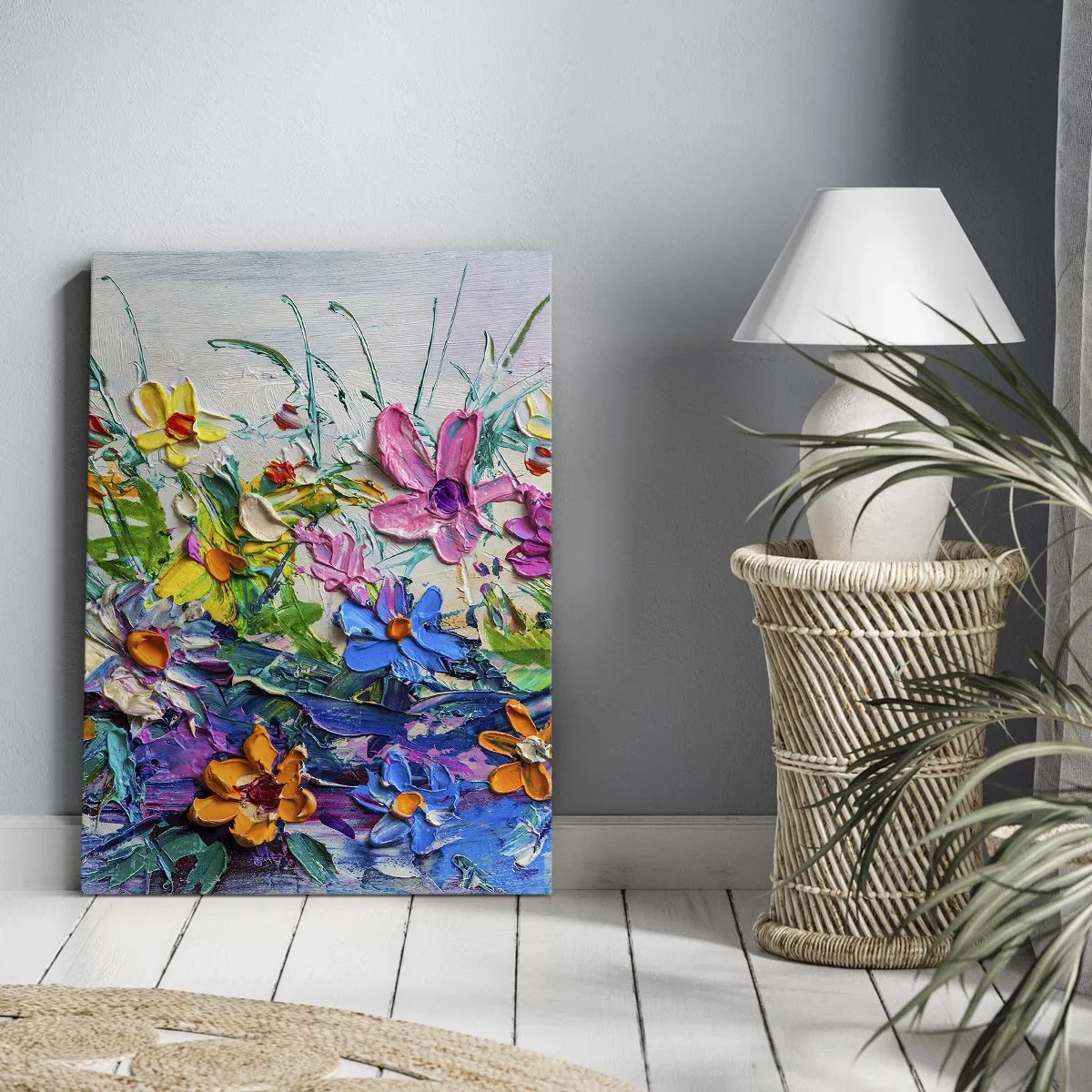 Lærredstryk - Billede på lærred - Overhovedet ikke et stilleben - 50x70 cm