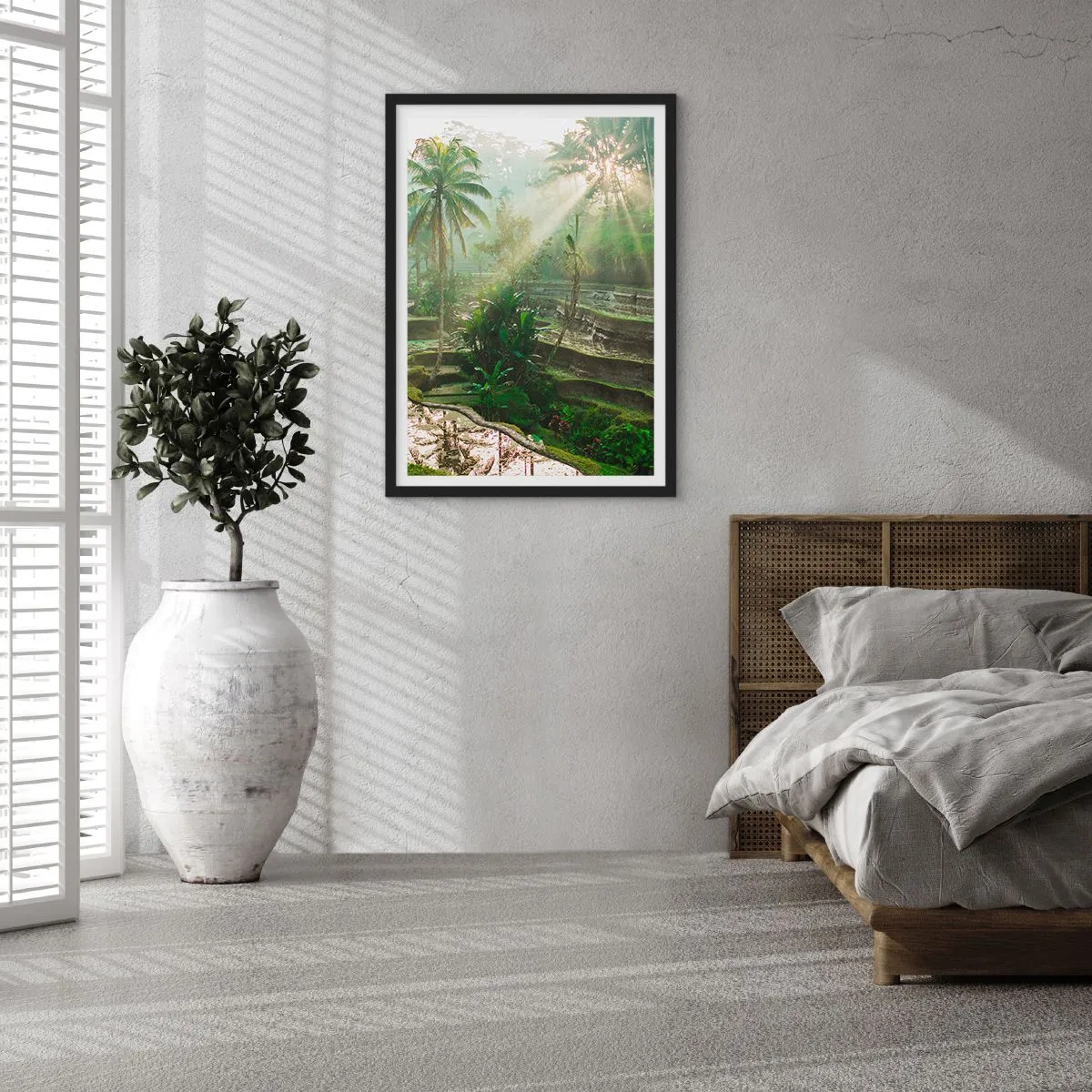 Plakat i sort ramme - Voksende op i solen - 40x50 cm