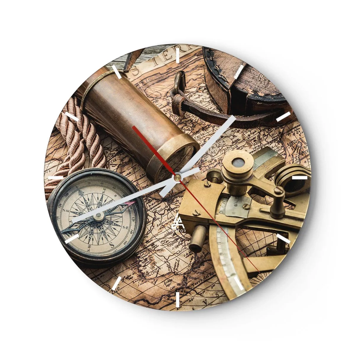 Vægur, Uret - Fastlægge kursen - 40x40 cm