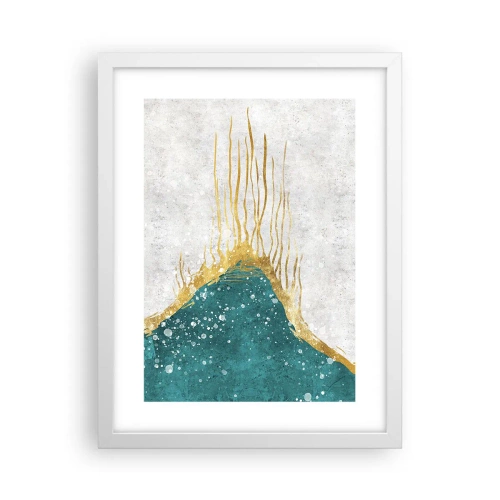 Plakat i hvid ramme - Gyldent tidevand - 30x40 cm