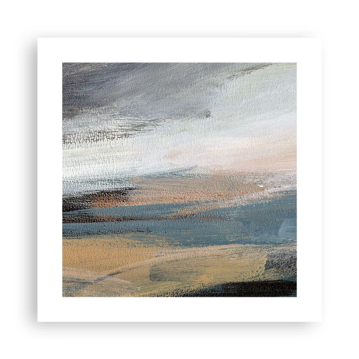 Plakat - Abstraktion: nordligt landskab - 40x40 cm