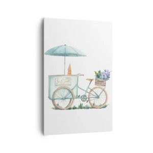 Lærredstryk - Billede på lærred - Sødt minde om sommeren - 80x120 cm