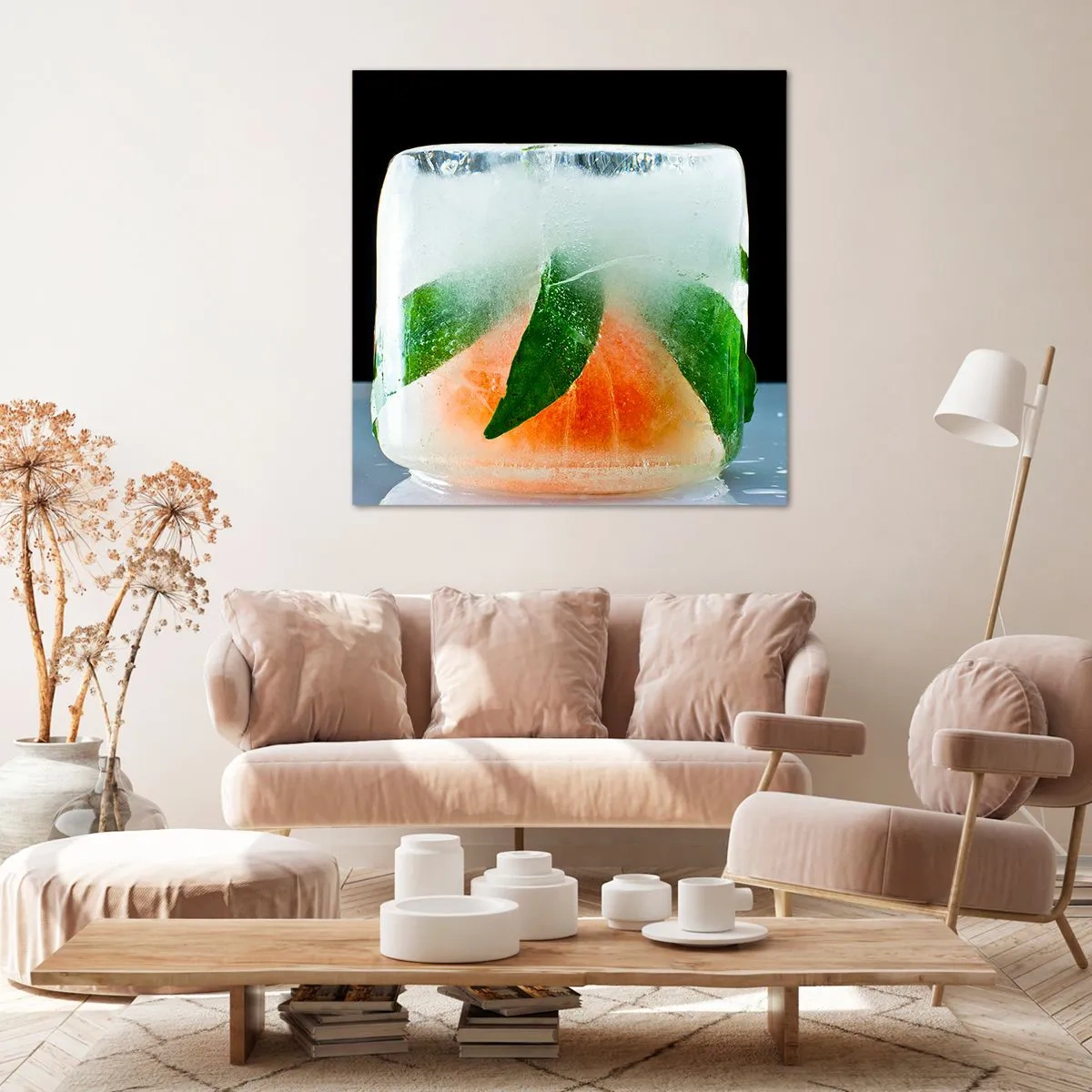 Lærredstryk - Billede på lærred - Frisk og kølig - 70x70 cm