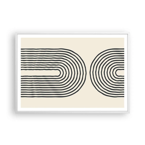 Plakat i hvid ramme - Kommer snart... - 100x70 cm