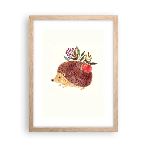 Plakat i ramme af lyst egetræ - Og du kan allerede lide mig - 30x40 cm