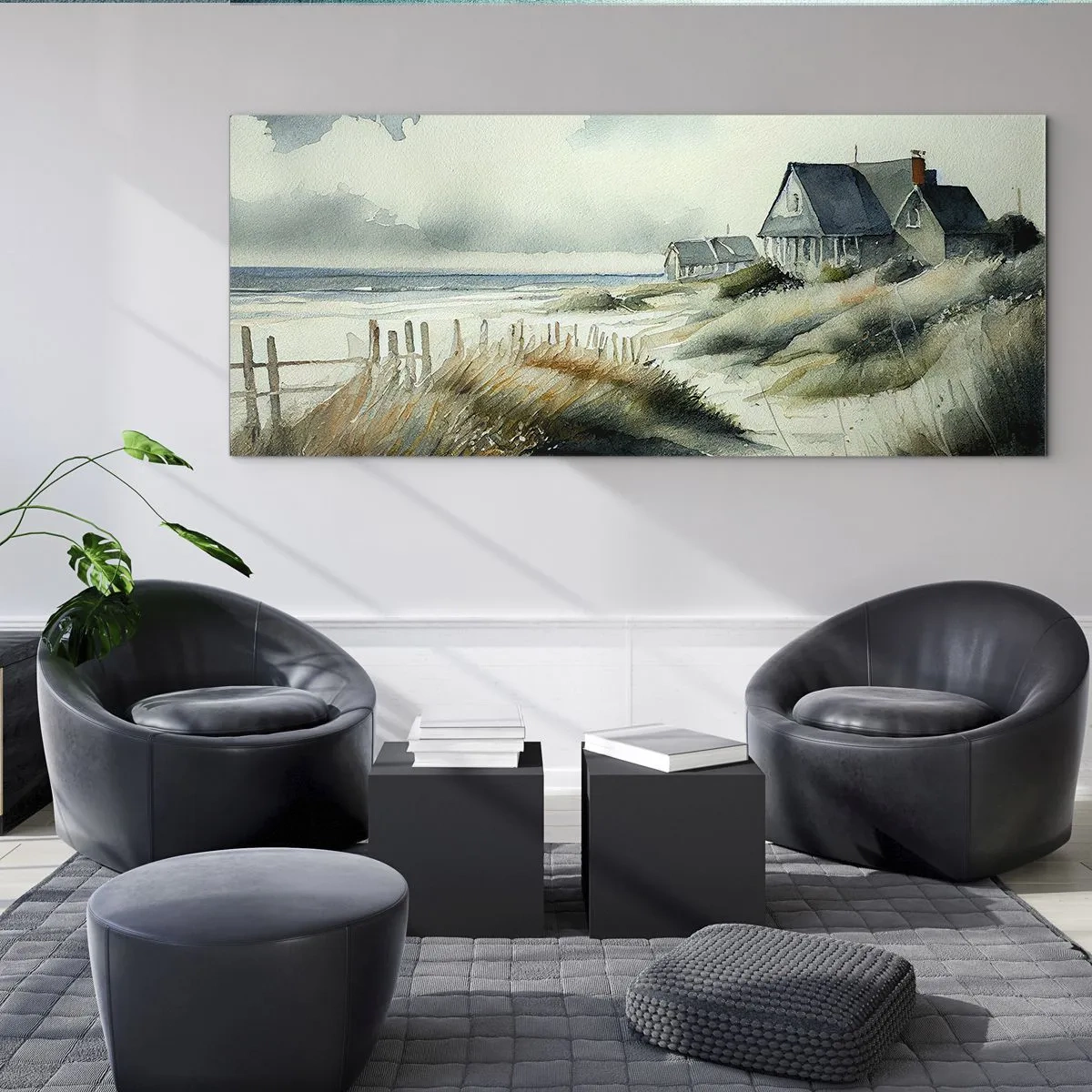 Billede på glas - Væk fra trængsel og travlhed - 100x40 cm