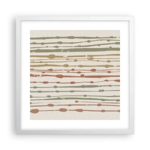 Plakat i hvid ramme - Musikalsk farvenotation - 40x40 cm