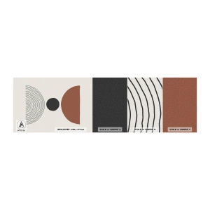 Prøve Fototapet Selvklæbende Deluxe Sticker - I rampelyset - Abstraktion, Stykke, Halvcirkler - 100x30 cm