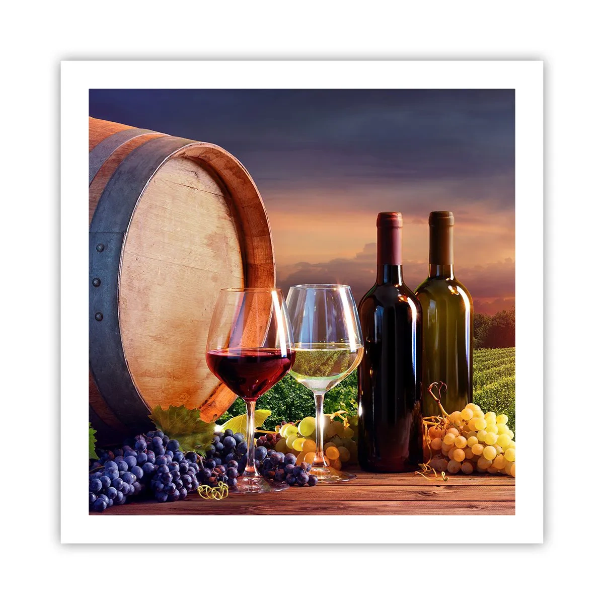 Plakat - Livet har smag her - 60x60 cm