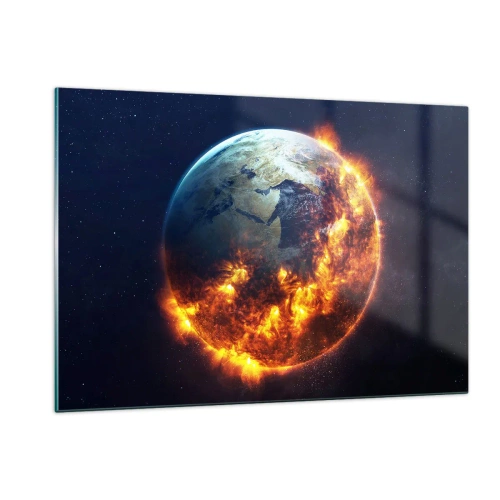 Billede på glas - Apokalypsens flamme - 120x80 cm