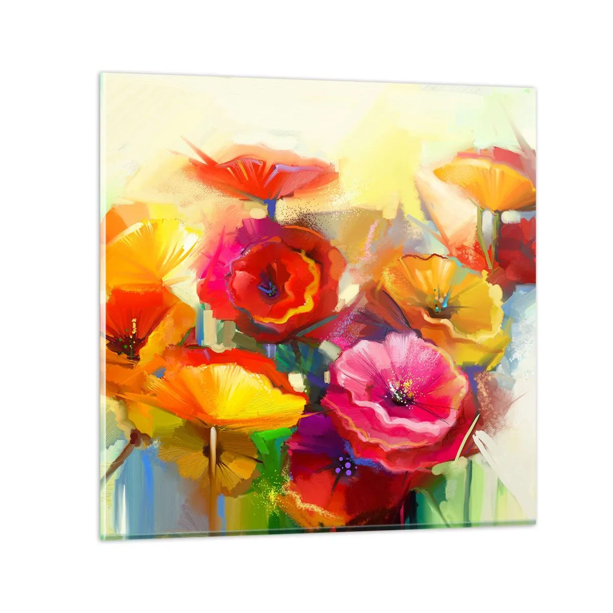 Billede på glas - Ikke kun rødt - 40x40 cm