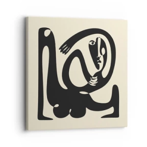 Lærredstryk - Billede på lærred - Næsten Picasso - 30x30 cm
