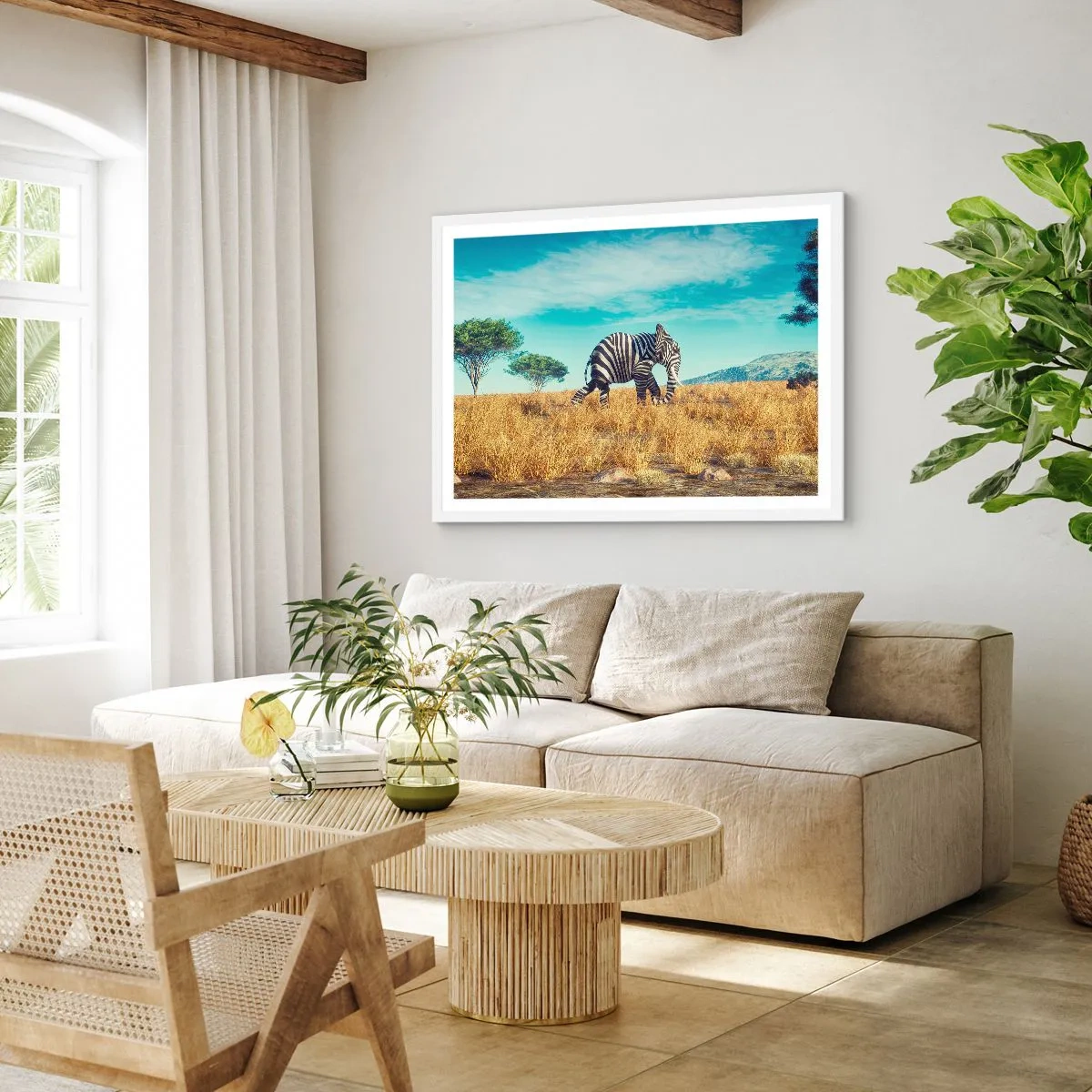 Plakat i hvid ramme - Grå er ikke længere på mode - 70x50 cm