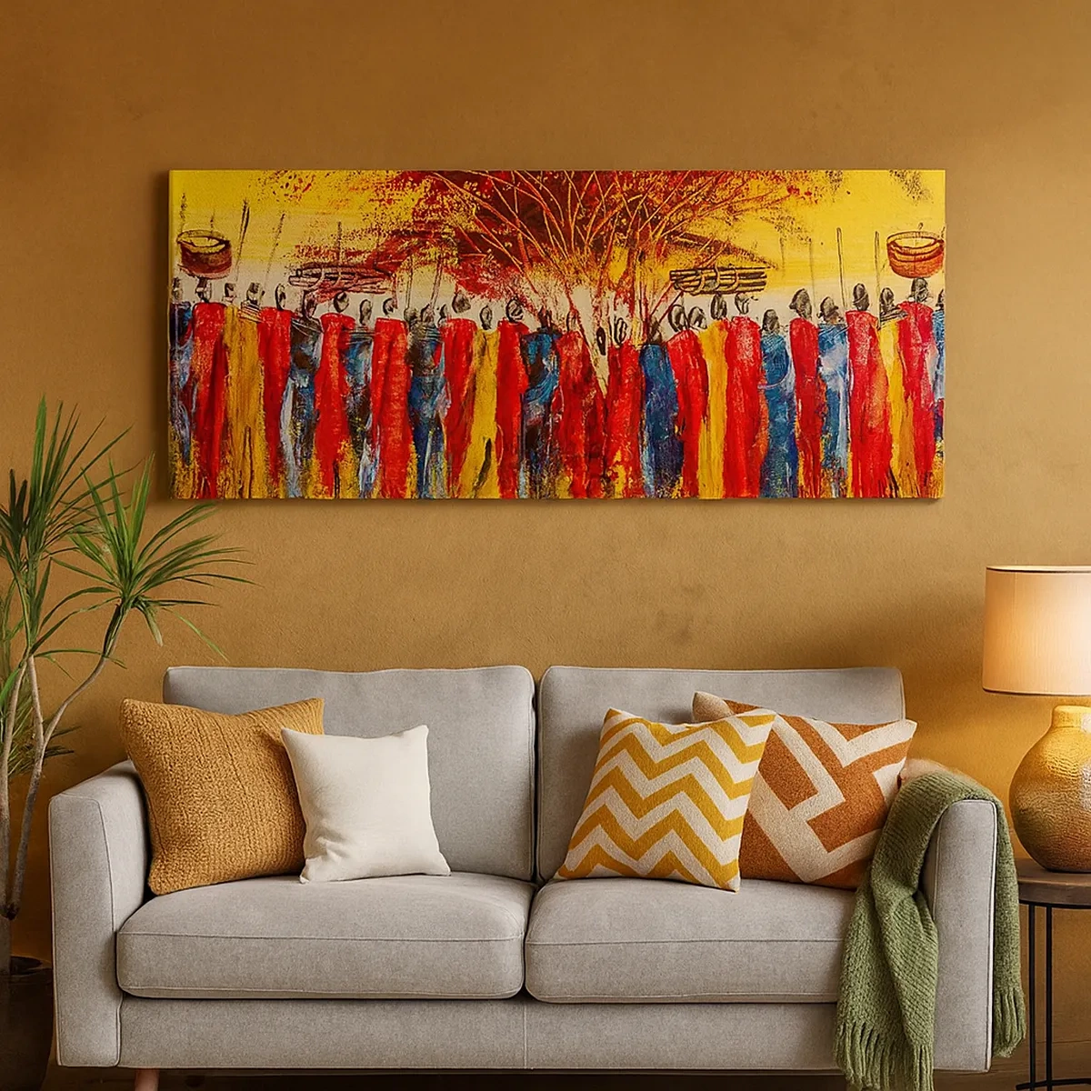 Lærredstryk - Billede på lærred - Der, der, der, der går de - 30x30 cm