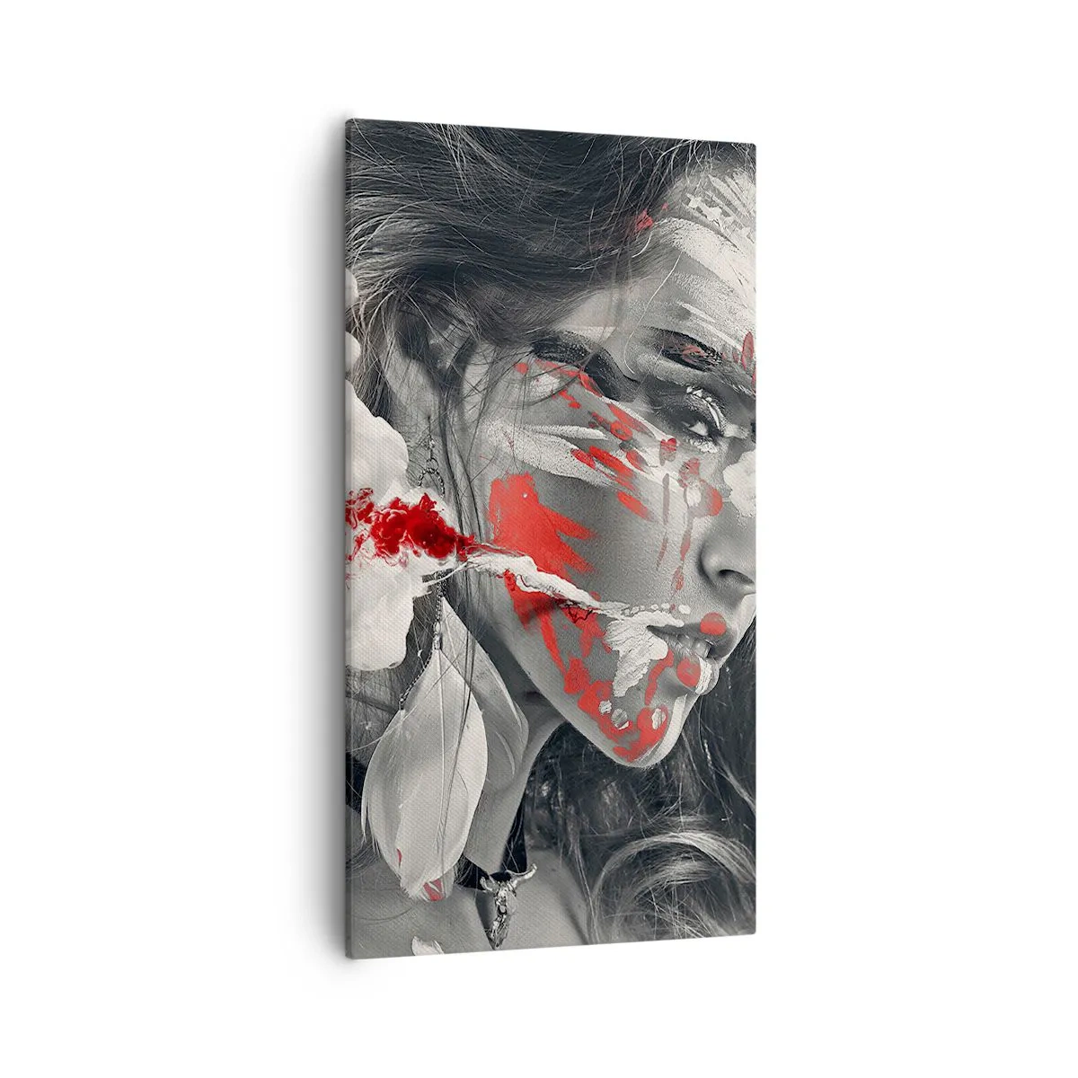 Lærredstryk - Billede på lærred - I det absurdes damp - 55x100 cm