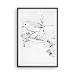 Plakat i sort ramme - Vintermorgen - 61x91 cm