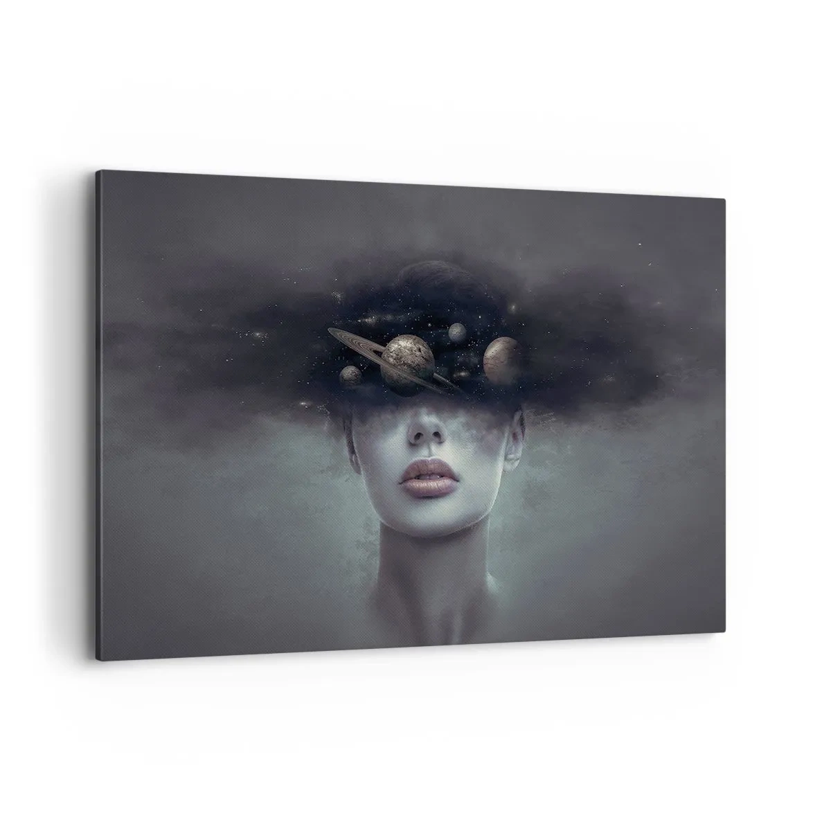 Lærredstryk - Billede på lærred - Og planeterne er ved at gå amok... - 120x80 cm