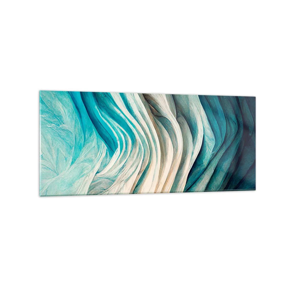 Billede på glas - Blå umættelighed - 120x50 cm