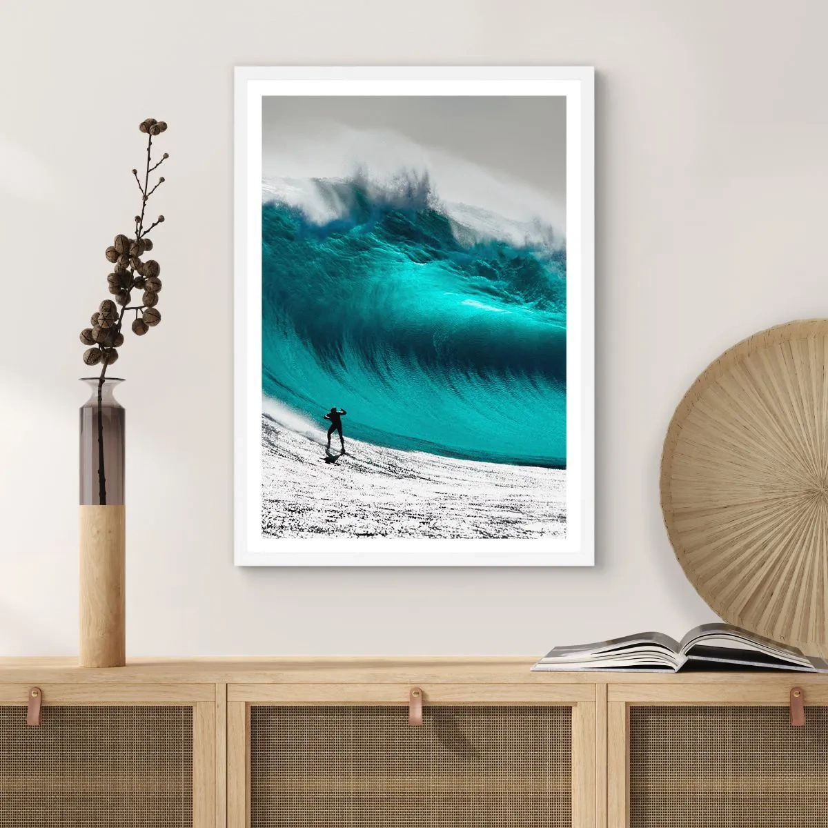 Plakat i hvid ramme - Udfordring accepteret - 40x50 cm