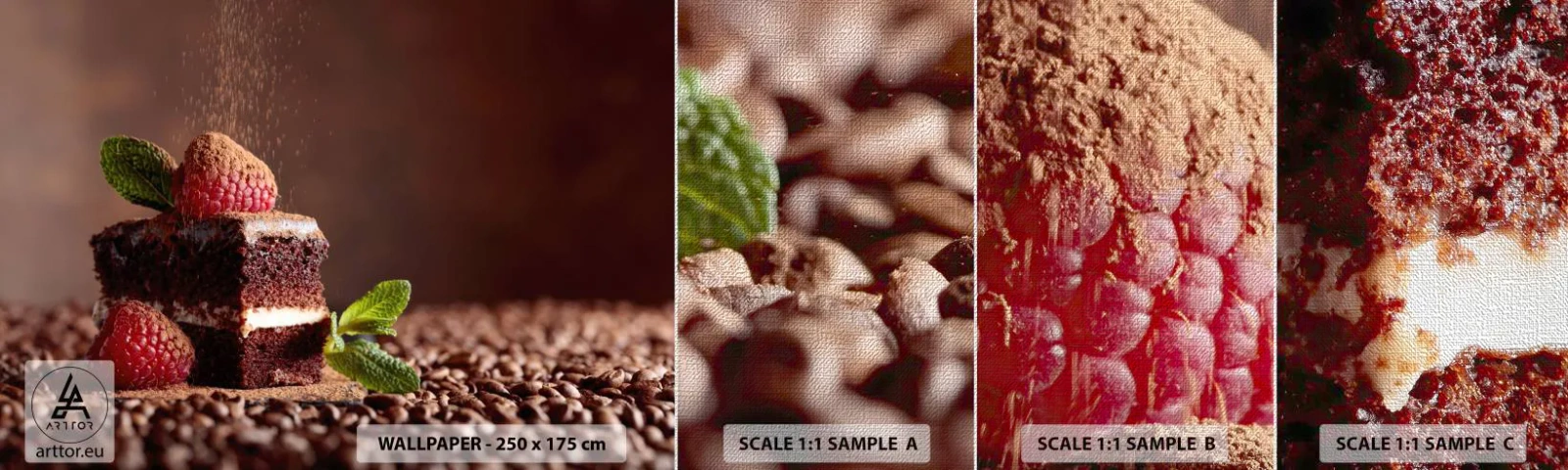 Prøve Fototapet Premium Canvas - Livet er sødt - Kage, Køkken, Gastronomi - 100x30 cm