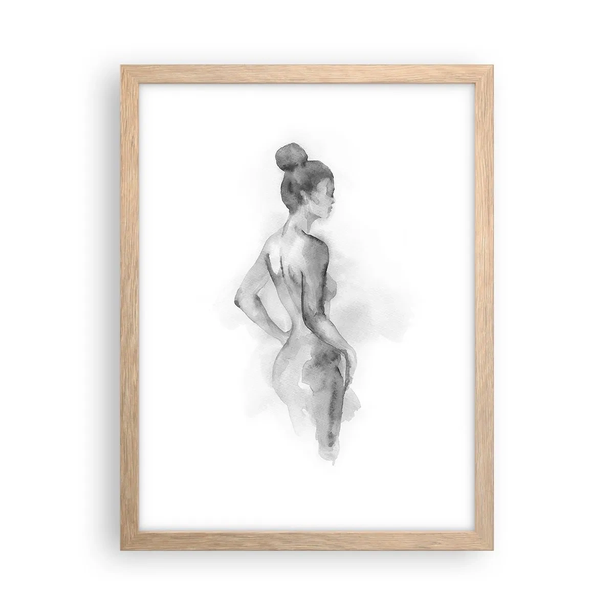 Plakat i ramme af lyst egetræ - Smukt som et maleri - 30x40 cm