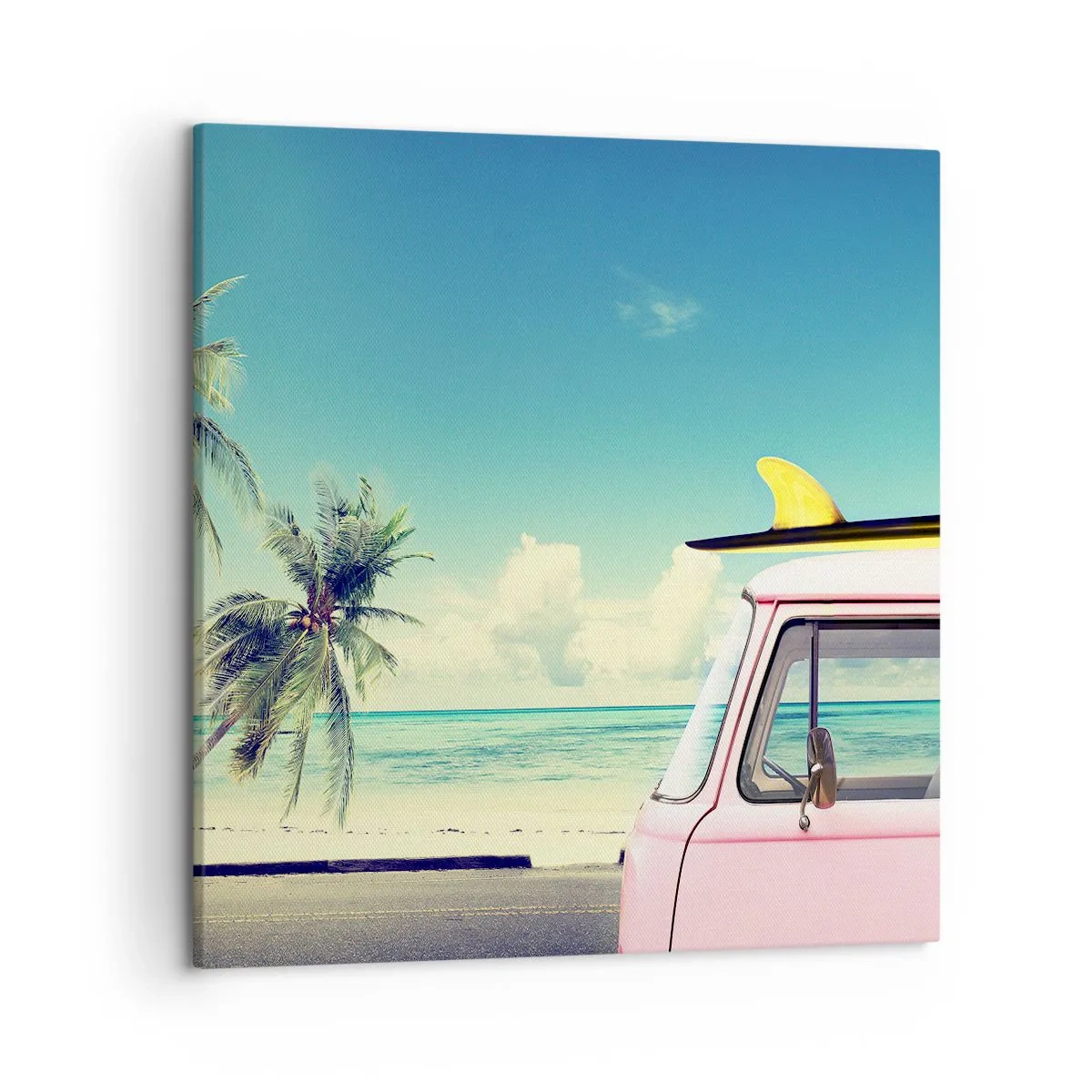 Lærredstryk - Billede på lærred - Ferietid til at starte - 50x50 cm