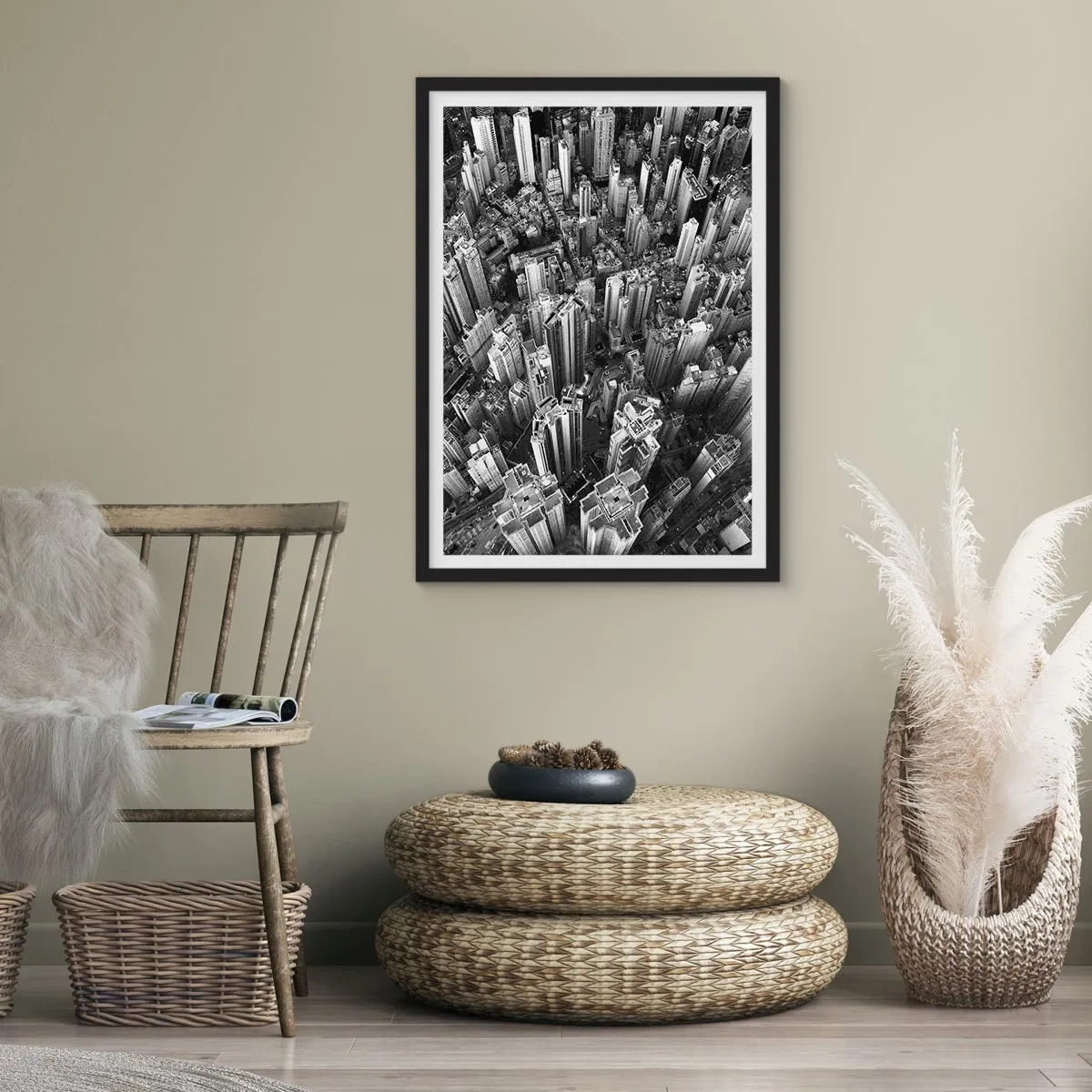 Plakat i sort ramme - Stadig højere og højere - 40x50 cm