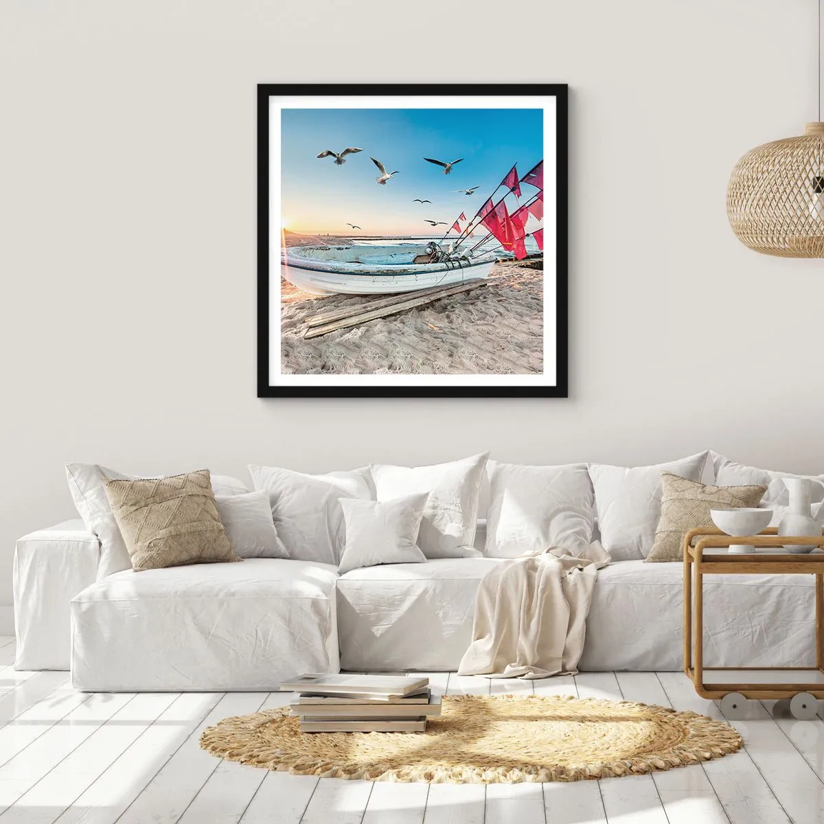 Plakat i sort ramme - Et velfortjent hvil - 40x40 cm