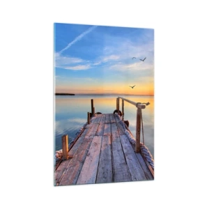 Billede på glas - Går fremad mod solen - 70x100 cm