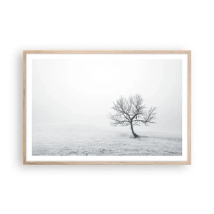 Plakat i ramme af lyst egetræ - Mod intetheden - 91x61 cm