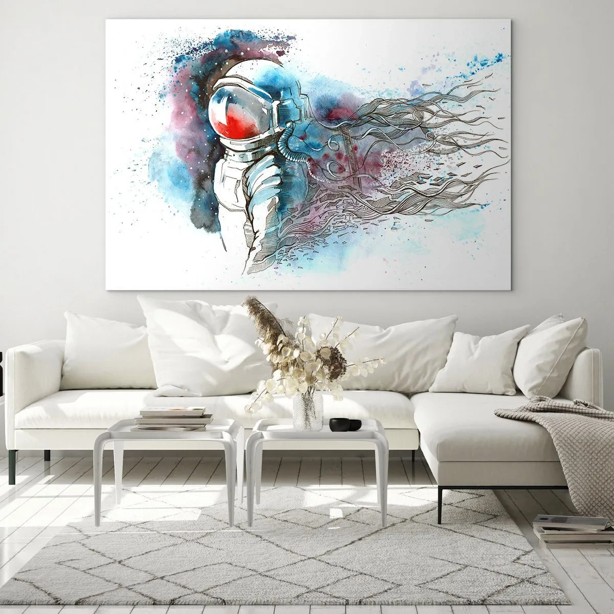 Billede på glas - Alene med kosmos - 100x70 cm