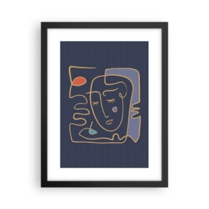 Plakat i sort ramme - I drømmerier - 30x40 cm