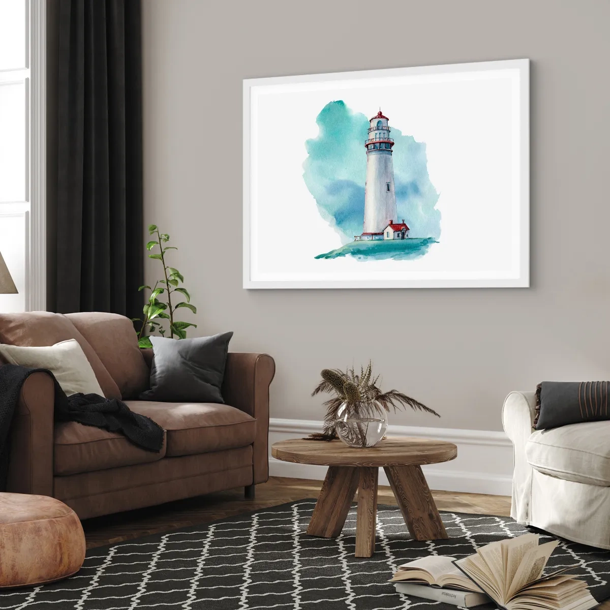 Plakat i hvid ramme - Det blås blide søster - 50x40 cm