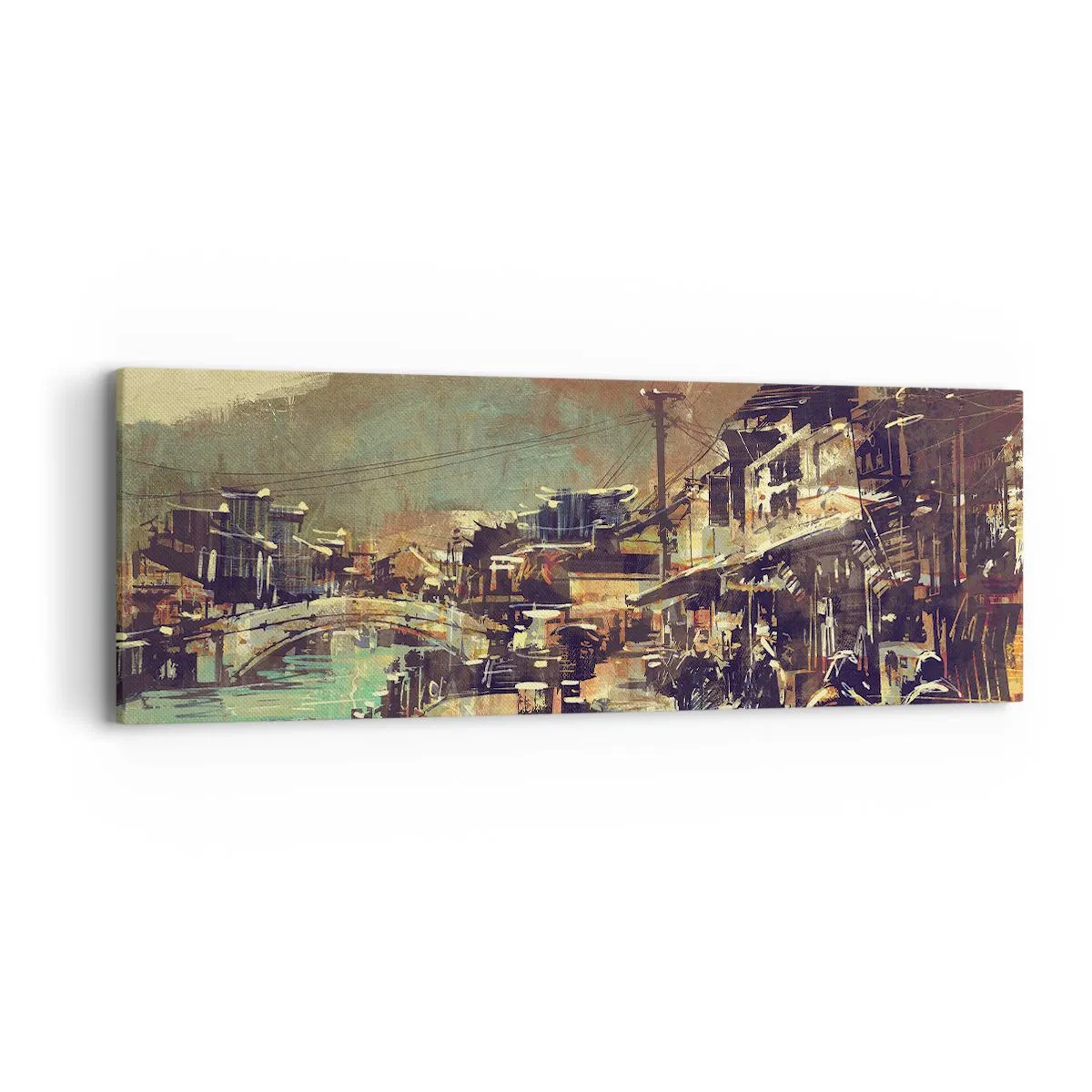 Lærredstryk - Billede på lærred - Livet som et væld af gråt - 90x30 cm