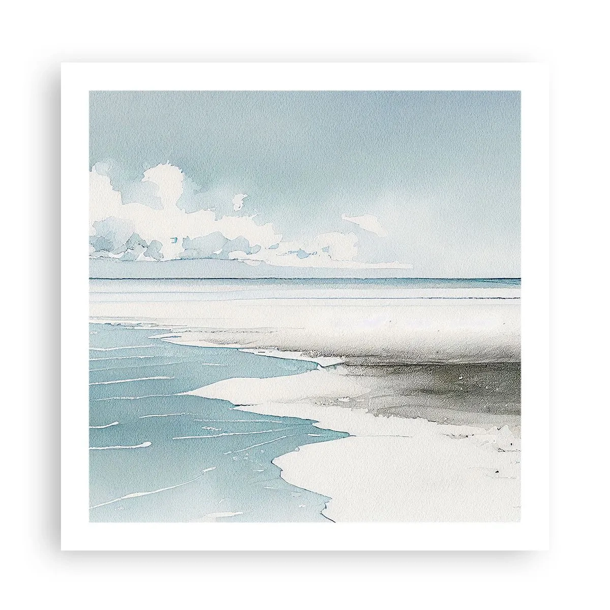 Plakat - Blidt tidevand - 60x60 cm