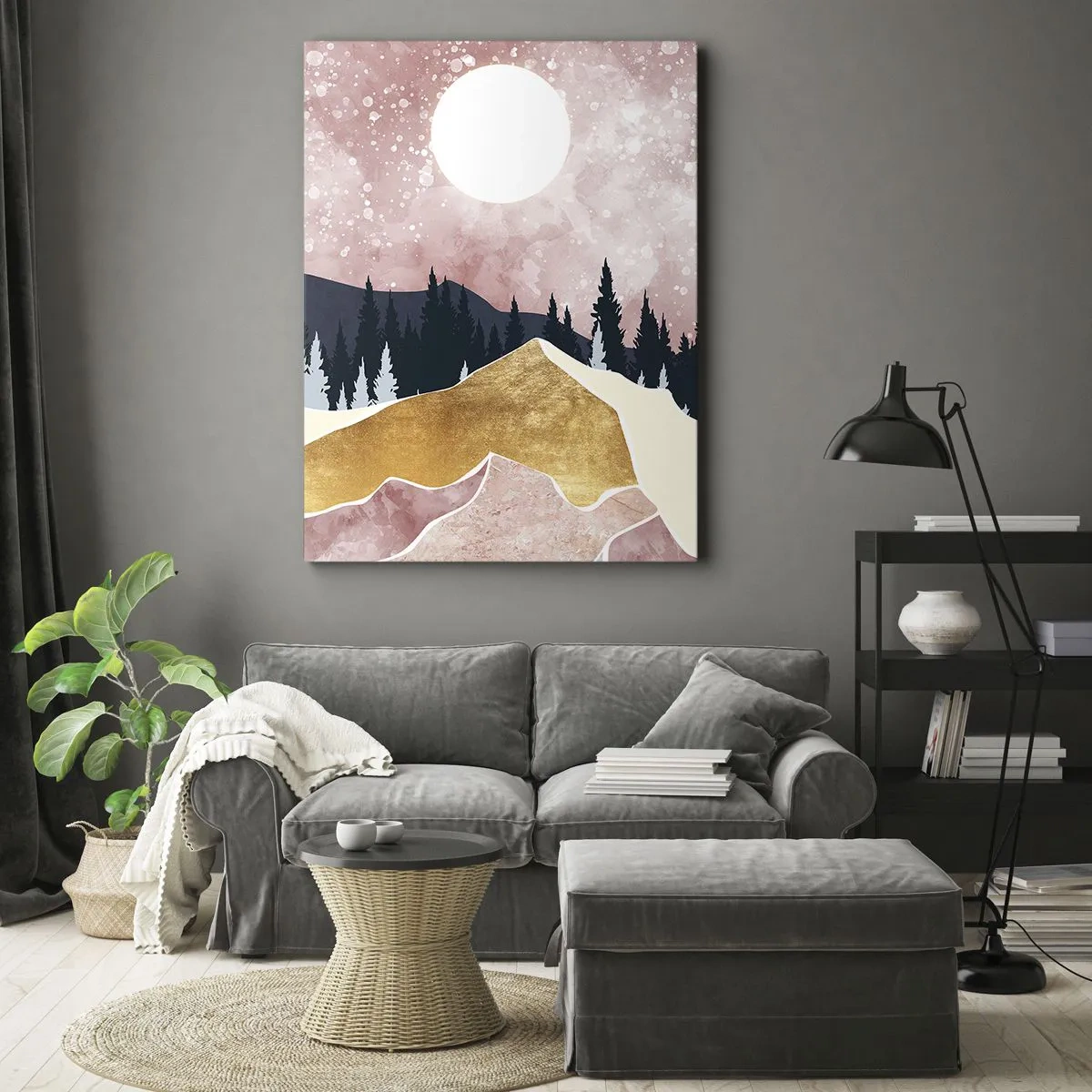 Lærredstryk - Billede på lærred - Nattevagt - 55x100 cm