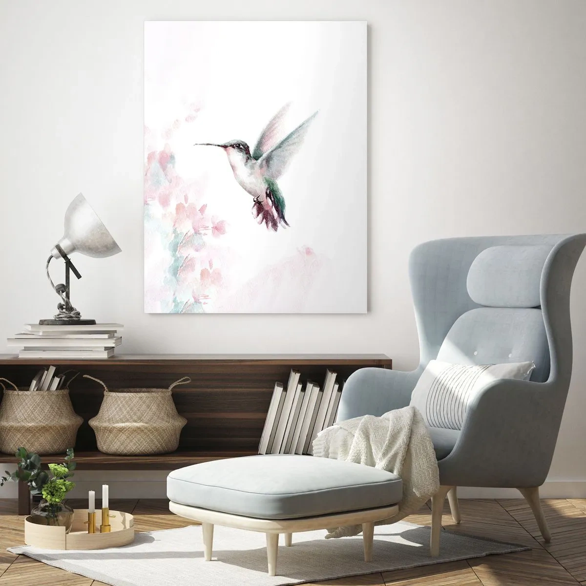 Billede på glas - Stoppet i flagren - 70x100 cm
