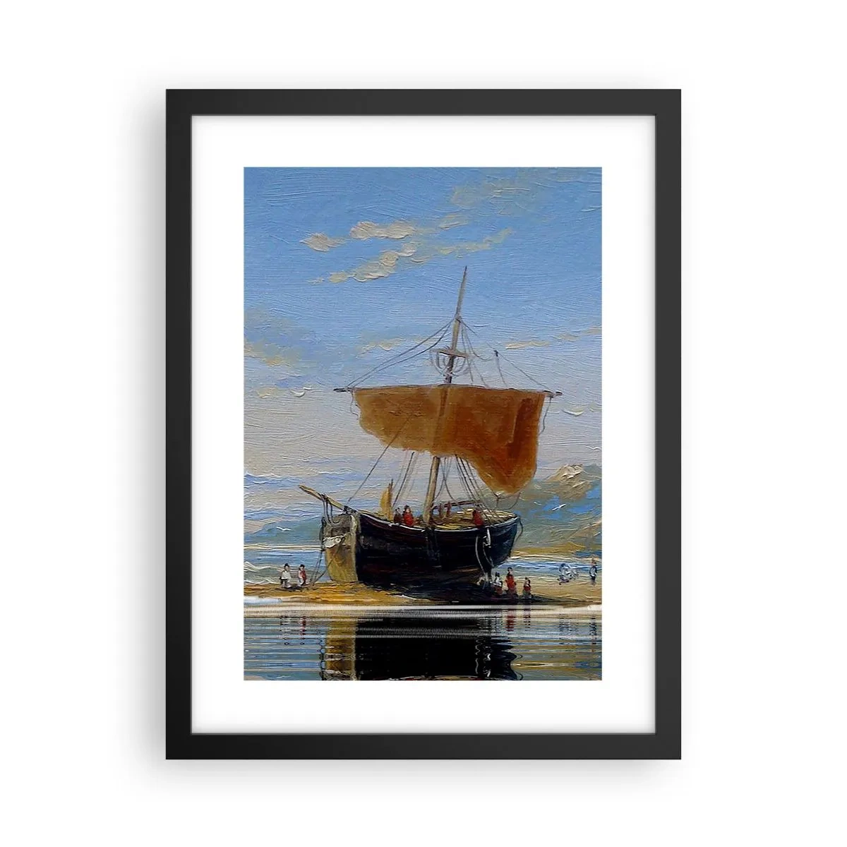 Plakat i sort ramme - Vand, jord, luft - 30x40 cm