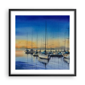 Plakat i sort ramme - Slutningen på en god dag - 50x50 cm