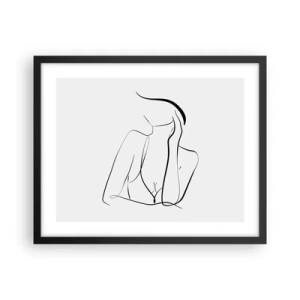 Plakat i sort ramme - På bølgen af en drøm - 50x40 cm