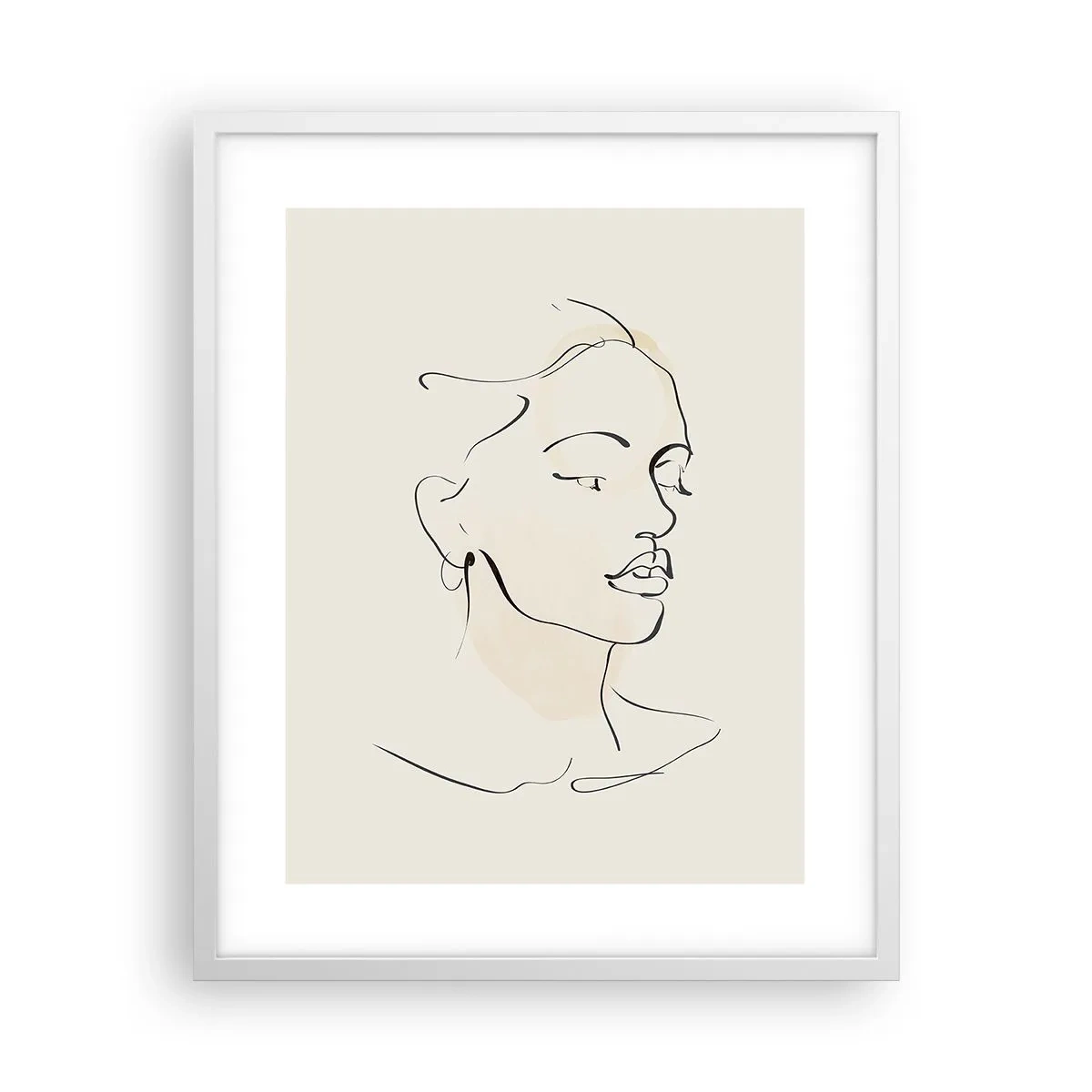 Plakat i hvid ramme - En bestemt linje - 40x50 cm