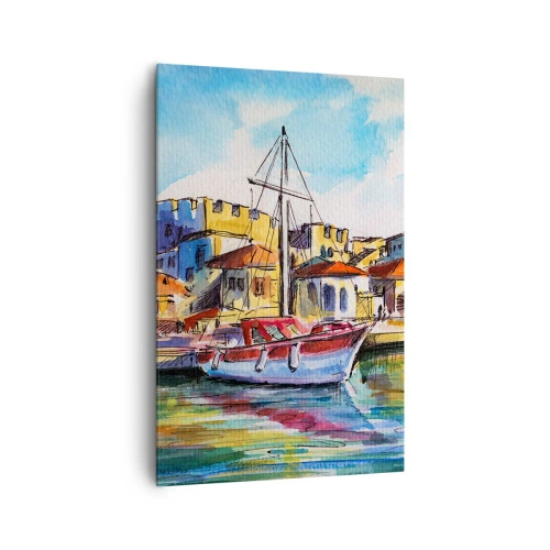 Lærredstryk - Billede på lærred - Regnbue eftermiddag - 80x120 cm