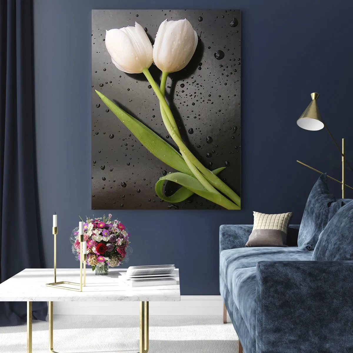 Billede på glas - Forårsvævning - 50x70 cm