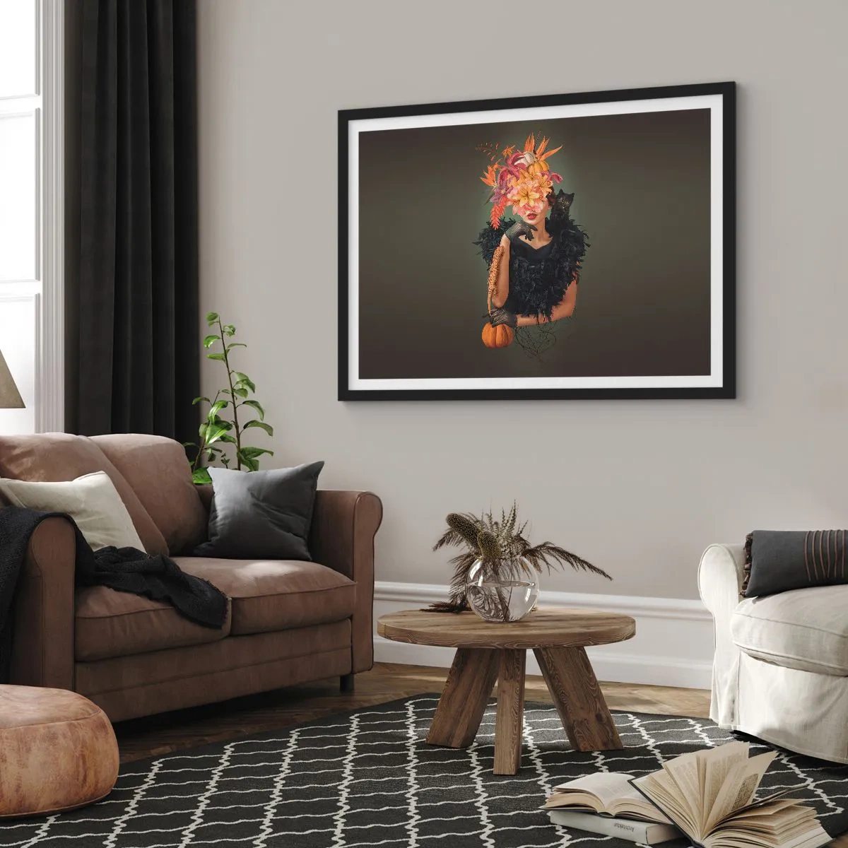 Plakat i sort ramme - Heksens fortryllelse - 40x30 cm