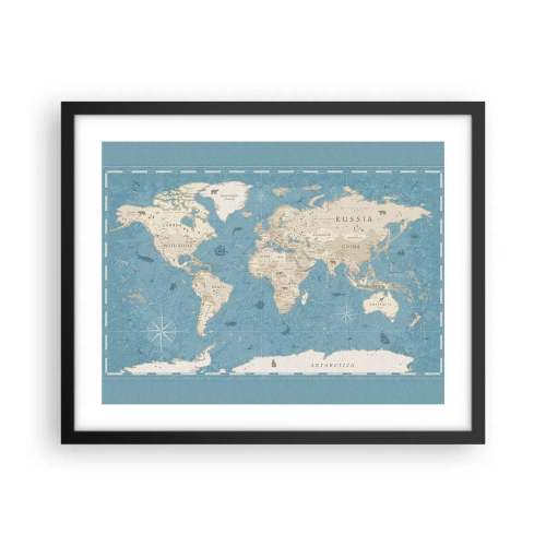 Plakat i sort ramme - En verden inden for rækkevidde - 50x40 cm