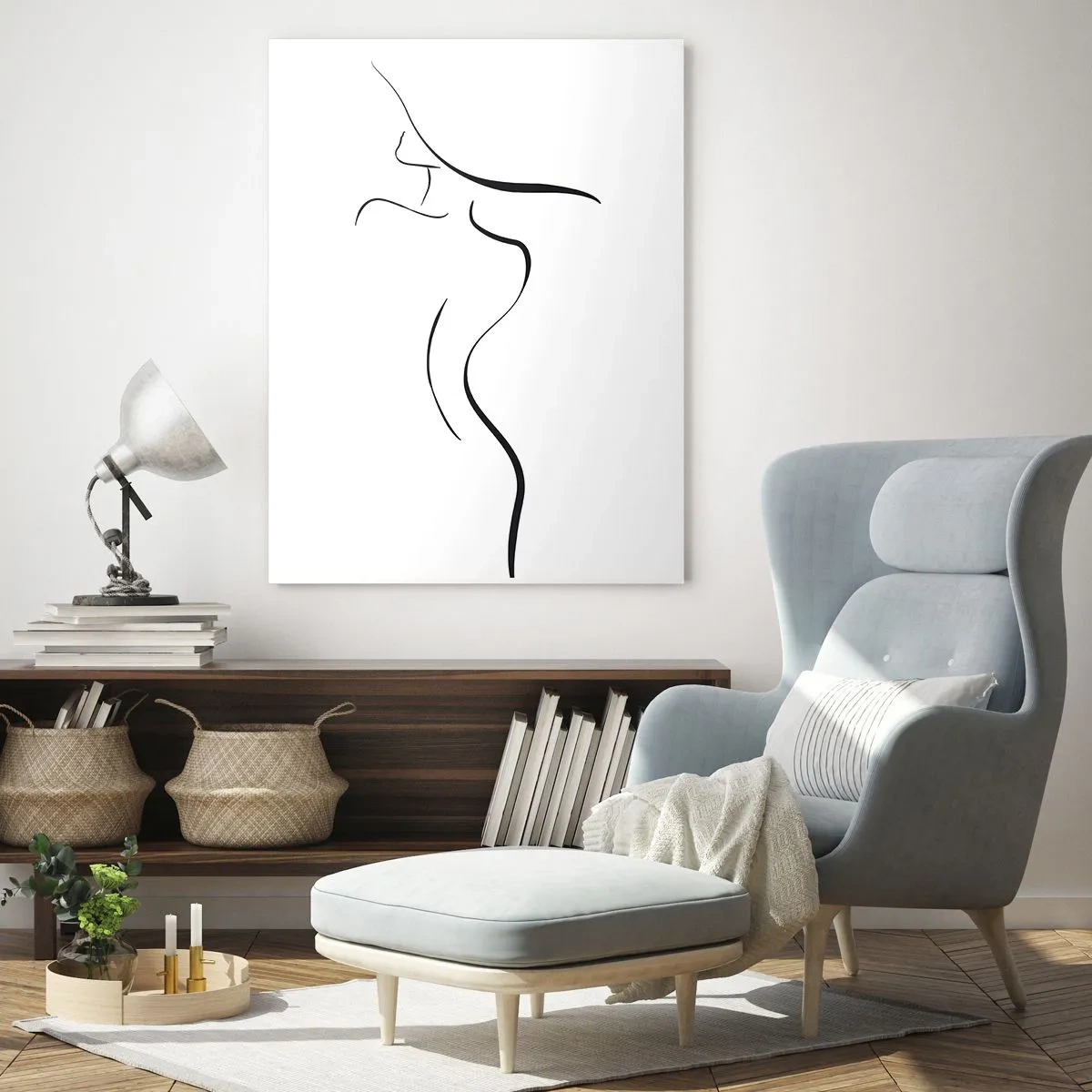 Billede på glas - Flygtig som en bølge - 50x70 cm