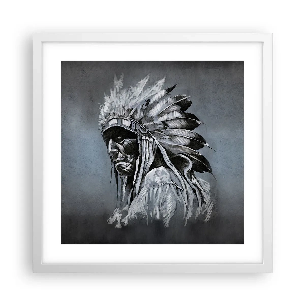 Plakat i hvid ramme - Tilbage til rødderne - 40x40 cm
